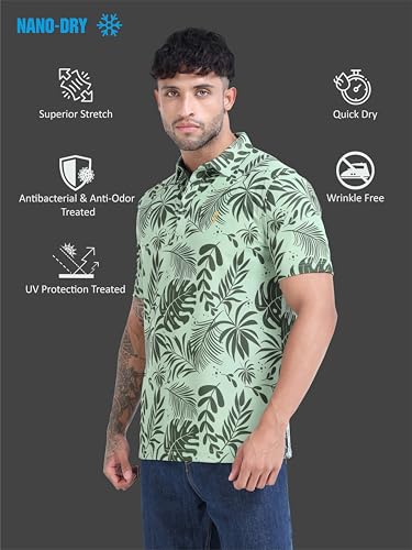 Image of STELLERS Men's Printed Polo T-Shirt | Regular Fit| Feather Touch Feel | Odour Resistant | Wrinkle Free | Stretchable | Anti-Static