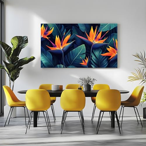 Plantes tropical feuilles de palmier tableau de 50x100 cm