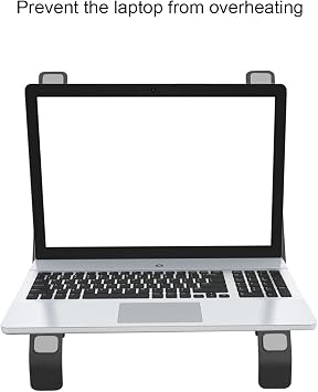 Foldable Aluminum Alloy Laptop Stand, Adjustable Ergonomic Computer Riser with 6 Angles, Portable Cooling Rack for 15.6 Inch Laptops, Tablet Holder for Home Office Travel (Black)