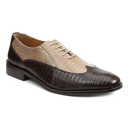 Image of Giorgio Brutini Men's Comfort Oxford, Chocolate /Beige, 9.5 Wide