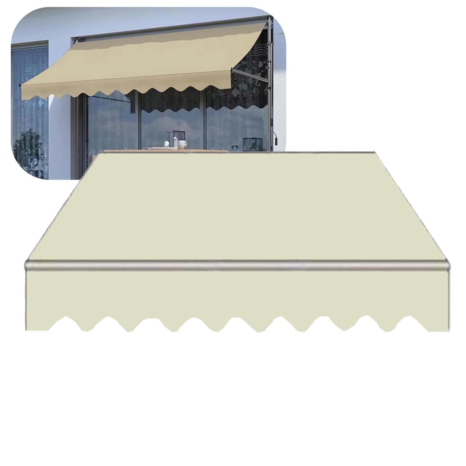 Tissu polyester pour auvent contre la chaleur et la pluie 390cm