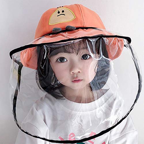 Chapéu De Proteção UV Para Crianças Rosa + Laranja