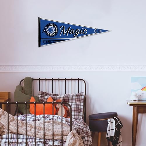 Image of Rico Industries NBA Basketball 12 inch x 30 inch Felt Wall Decor Pennant - Great for Home /Bed Room /Man Cave Decor