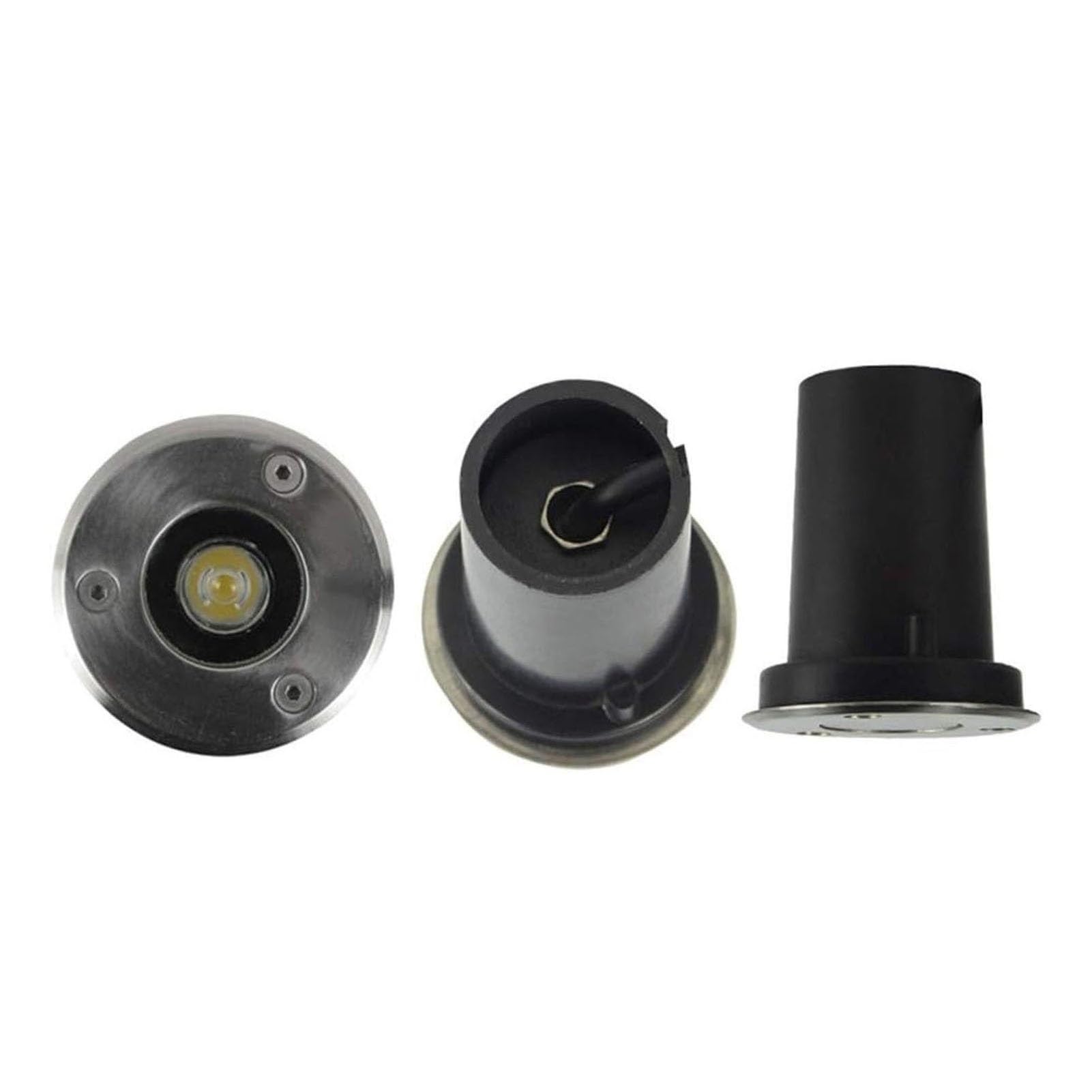 Ultracienka lampa podziemna LED 1 W – zewnętrzna lampa ogrodowa LED, wodoodporna IP67, reflektor LED ze stali nierdzewnej 304, wpuszczane oświetlenie basenowe LED, do ośw,Yellow-85~265V