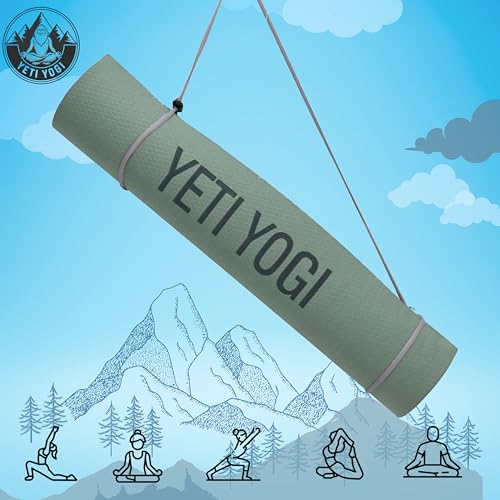 Image of EVA Yoga Mat 6mm Army Green Anti Slip Exercise Workout Mat Durable Comfortable Unisex Home Gym Pilates Fitness Training