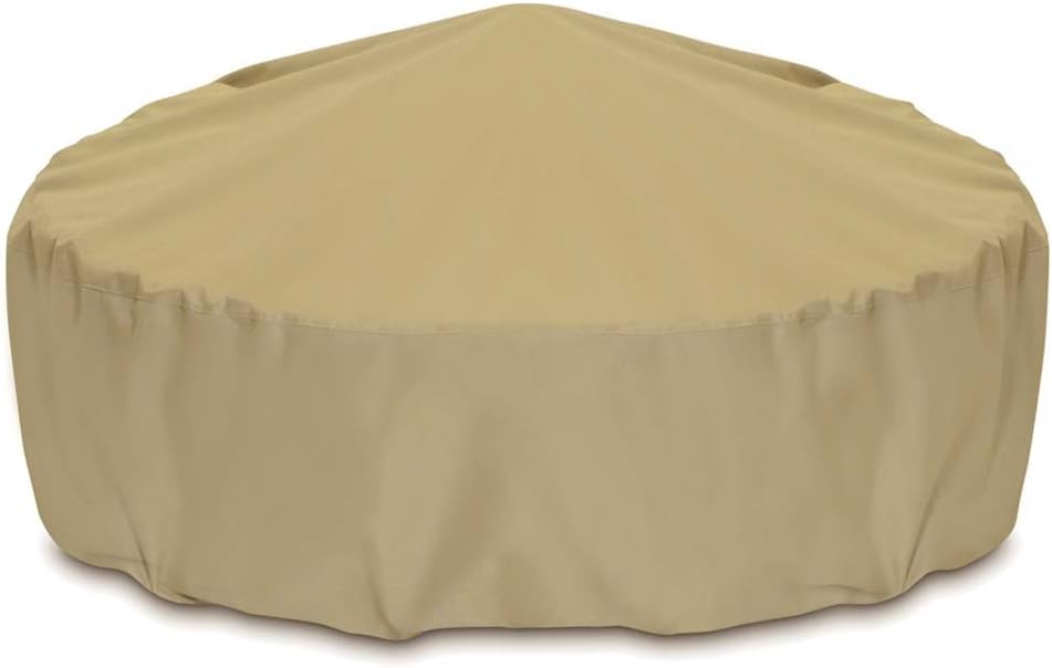 Smart Solar Two Dogs Designs Fire Pit Cover, 60-Inch, Khaki (2D-FP60005)