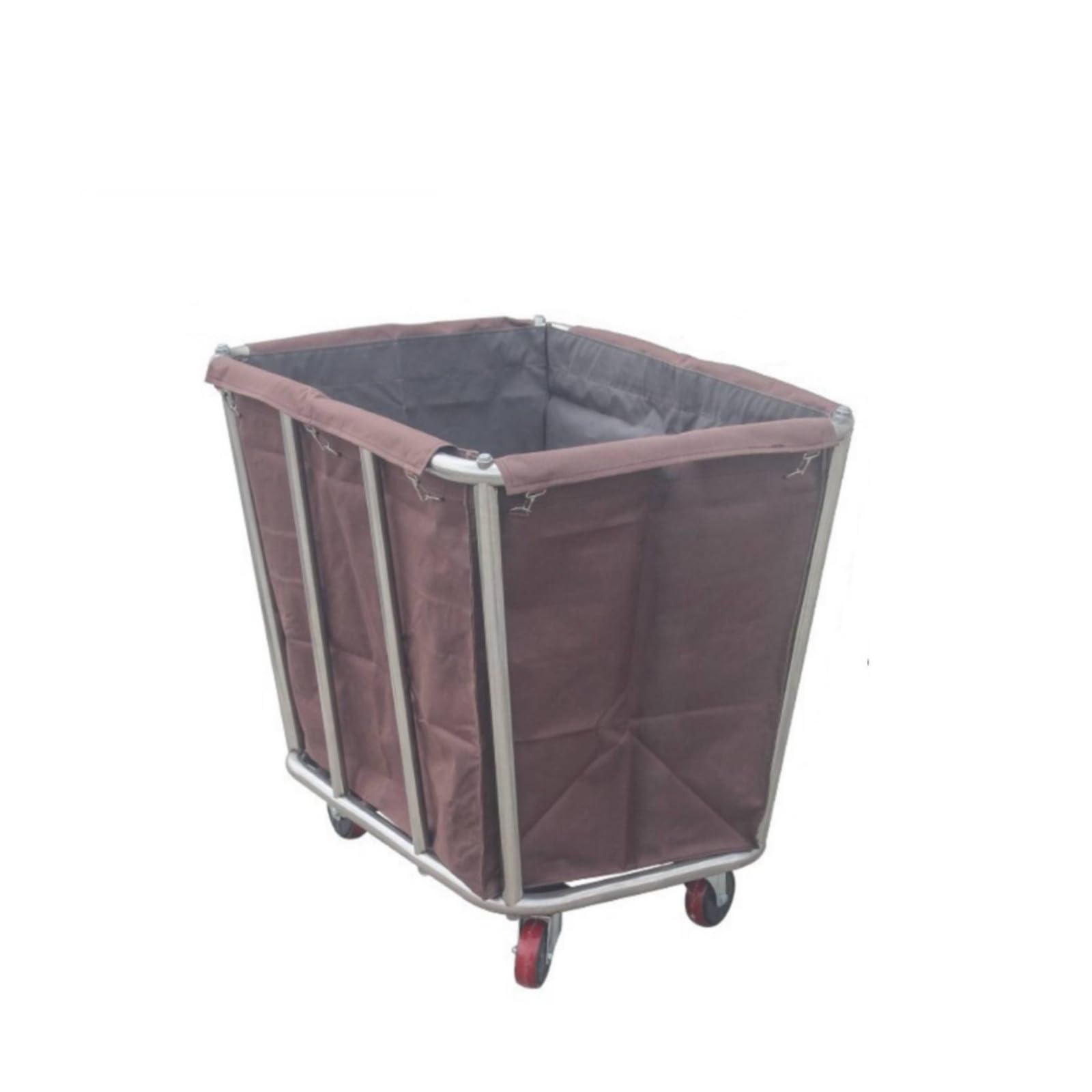 Carrello Portabiancheria in Acciaio Resistente Cesto Portabiancheria con Ruote Facile da Pulire per Lavanderia