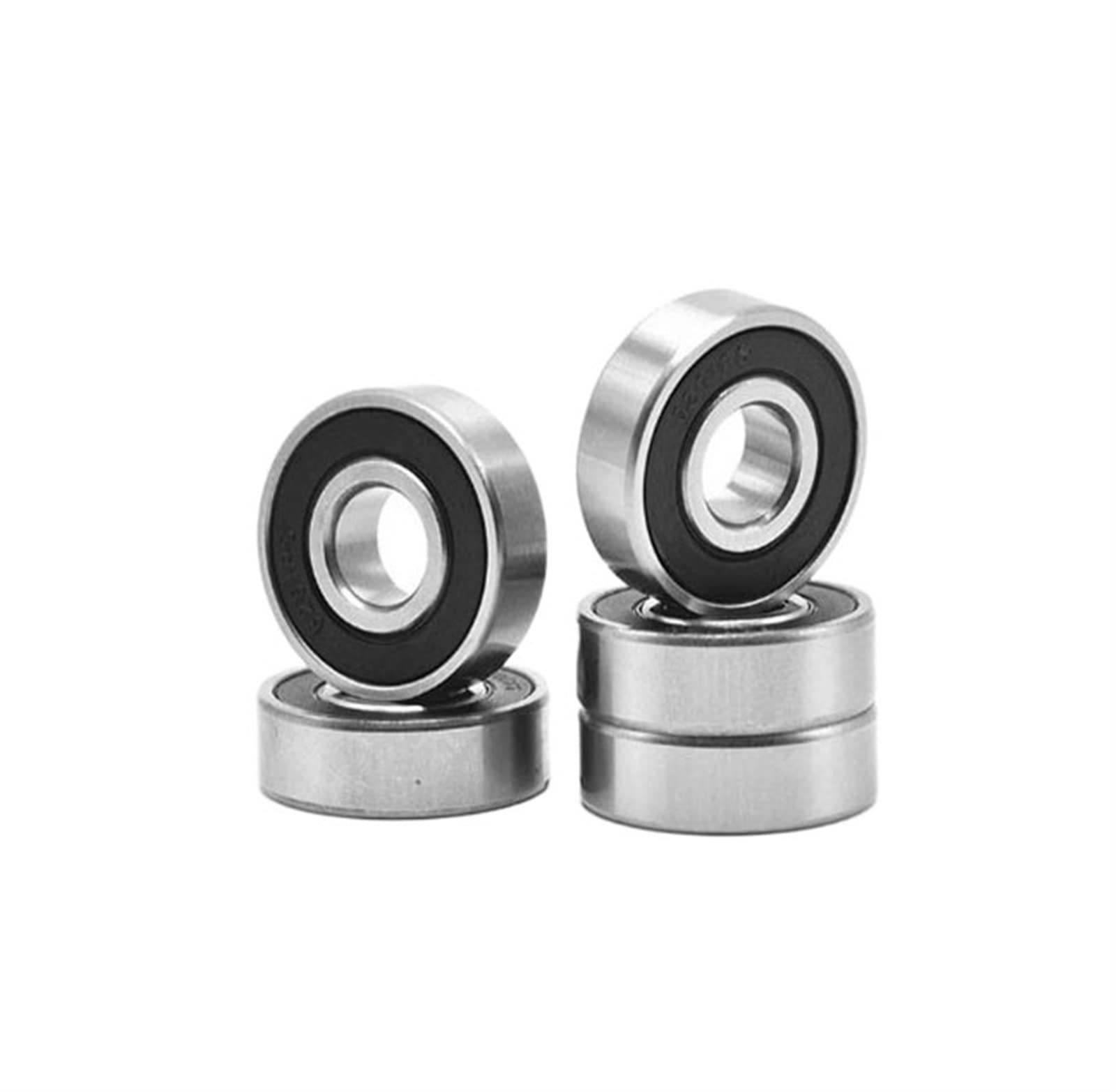 10 Cuscinetti A Sfera 8x16x5 Mm | Metallici, Sigillati In Gomma, A Gola Profonda, Per Macchinari E Progetti Fai-da-te