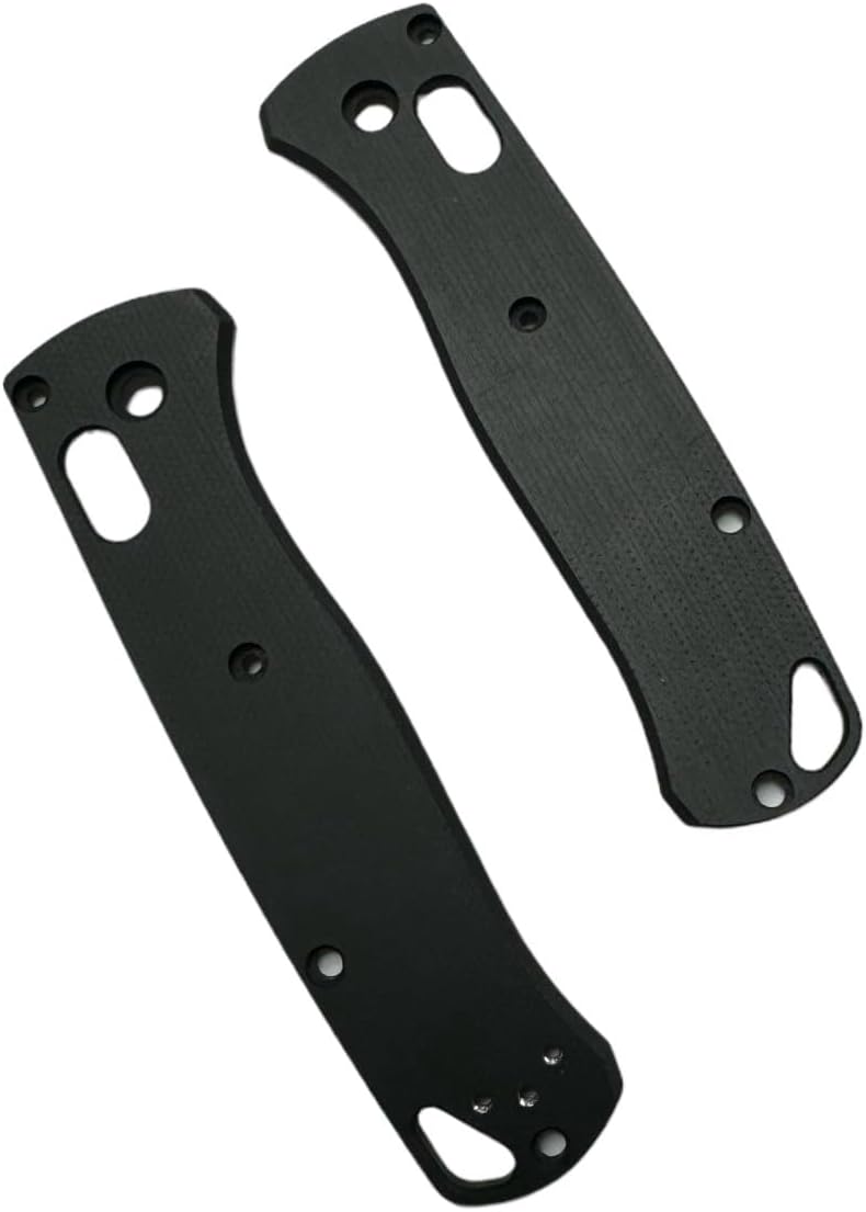 Classic Scales For Benchmade Bugout Folding Knife 535 Precision Machined 6061 Aluminum Anodized Finish Yellow Ultem Black G10 (G10 Smooth Black) Knife Not Included