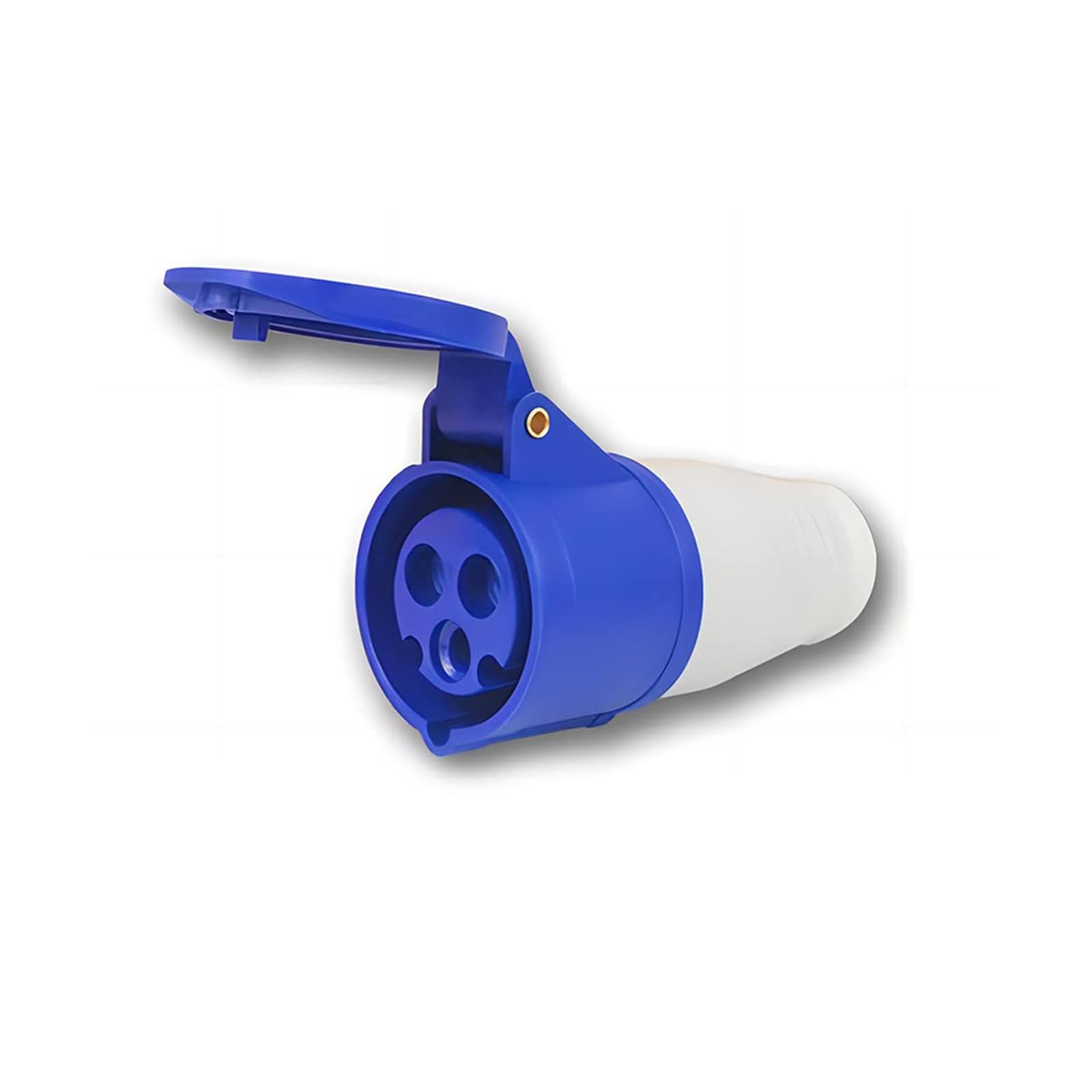 3Pin Blue Industrial Socket IP44 32A 240V Replacement Sockets with Cover for Camping Caravan Industrial