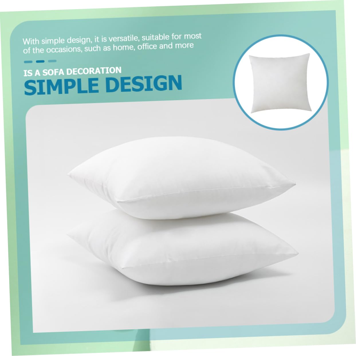 Cabilock 2 Piezas núcleo de Almohada decoración Blanca sofá Almohada Decoracion Coche Almohadas para el sofá Relleno de Almohada Alta Elasticidad almohadón Cojín de Almohada Núcleo de cojín