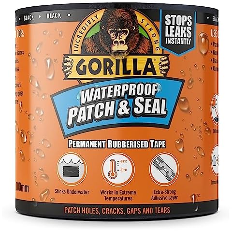 Gorilla Waterproof Patch & Seal Tape Black 3m Cover
