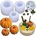 Stampi di Resina di Zucca, Stampi in Silicone per Autunno, Stampo a Forma di Zucca, Stampo in Resina Ringraziamento per Ccandele Fai da Te, Saponi, Cioccolatini, Artigianato (4PCS) immagine