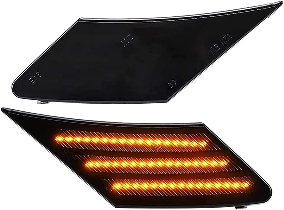 White Amber LED Front Bumper Side Marker Lights Smoke Lens, 2013-2019 Compatible with Scion FR-S Compatible with Subaru BRZ Compatible with Toyota FT86, Front Fender Marker Lamps
