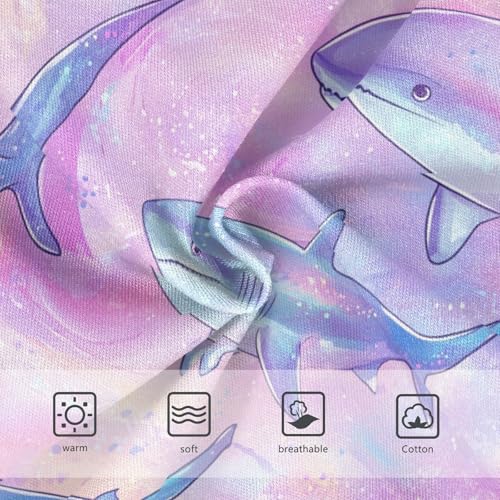 Wusikd Cute Sharks Girls' Underwear Cotton Rainbow Girls Briefs Soft Toddler Underwear 2T3