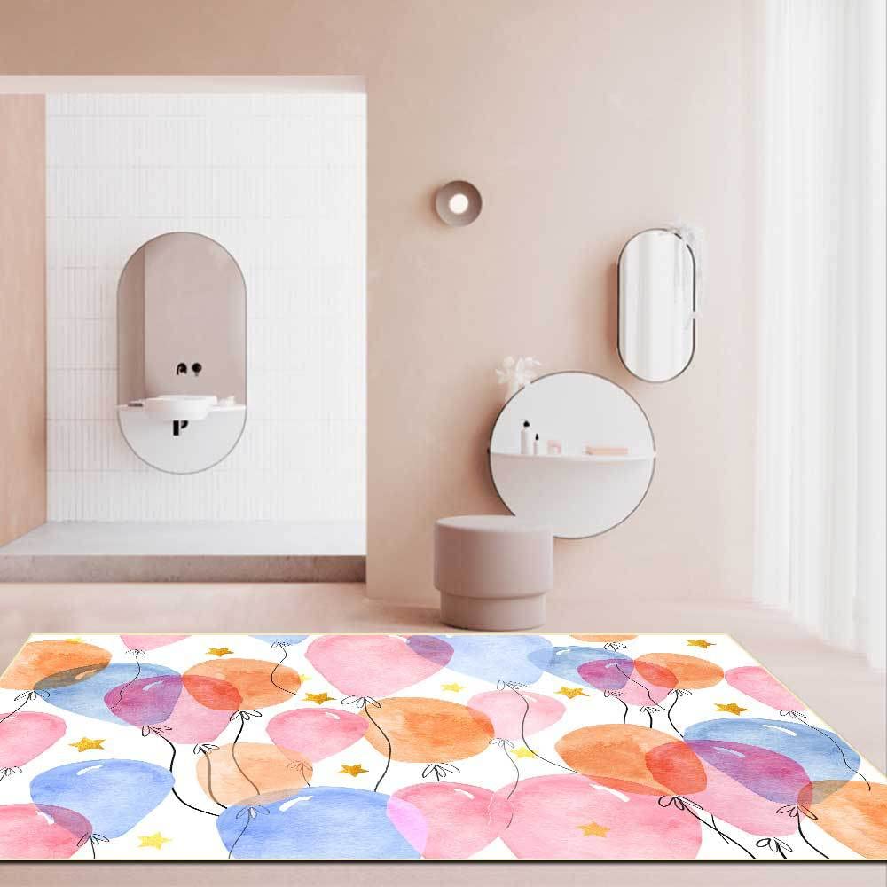 Tapis de Chambre d'enfant Marelle Mignon Gorille Rose Gris, Chambre, Salle de Jeux, Jeux familiaux.-60x180cm