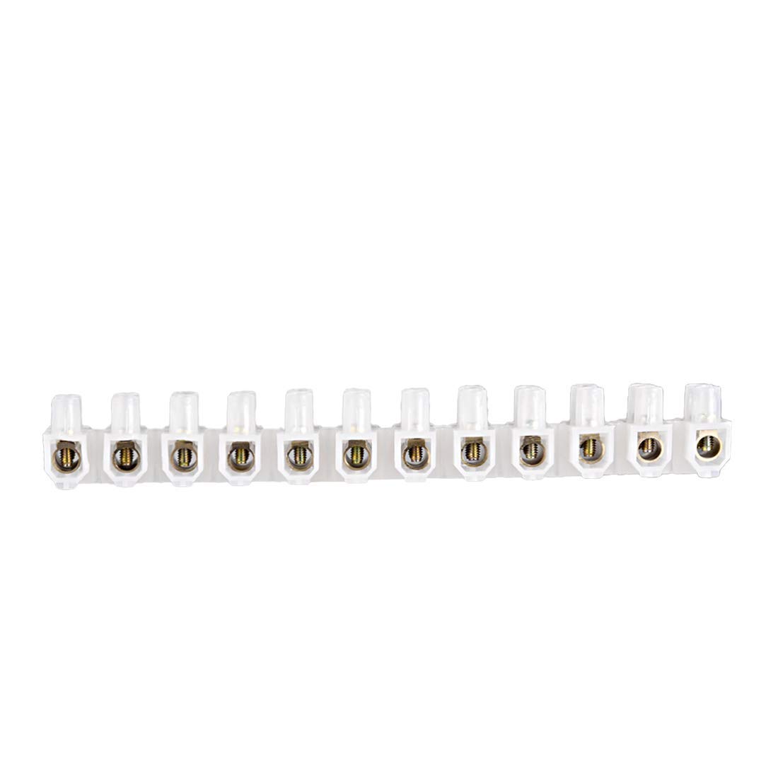 Bornier Vis Bornier Barrière Bloc 60A 12 Positions Double Rangée Type U Fil Connecteur 10 pcs