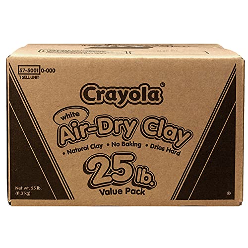 Image of Crayola Air Dry Clay for Kids - White, 25lbs, Teacher Wishlist Supplies, Classroom Must Haves, Bulk Modeling Clay for Kids, No Bake, Sculpting & Molding Material