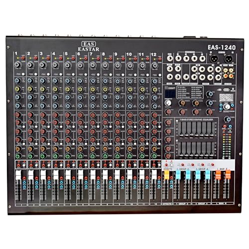 kh 12 Channel Audio Mixer Professional Mixing Console, Aux Path P...