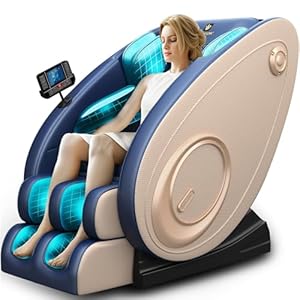 Massage Chair Blue-Tooth Connection and Speaker, Recliner with Zero Gravity with Full Body Air Pressure, Easy to Use at Home and in The Office