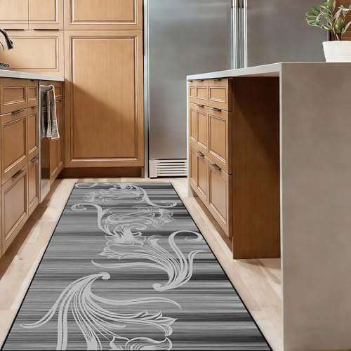 Tapis long antidérapant 80 x 330 cm de sol pour couloir et entrée lavable - 2