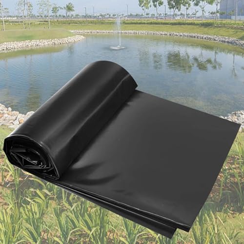 Telo impermeabile per laghetto in HDPE resistente - Telo a membrana flessibile da 0,12 mm per grandi laghetti koi, fontane da giardino, cascate e laghi artificiali (4 x 4 m)