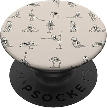 Skeleton Yoga PopSockets PopGrip Swappable Grip for Phones & Tablets PopSockets Standard PopGrip