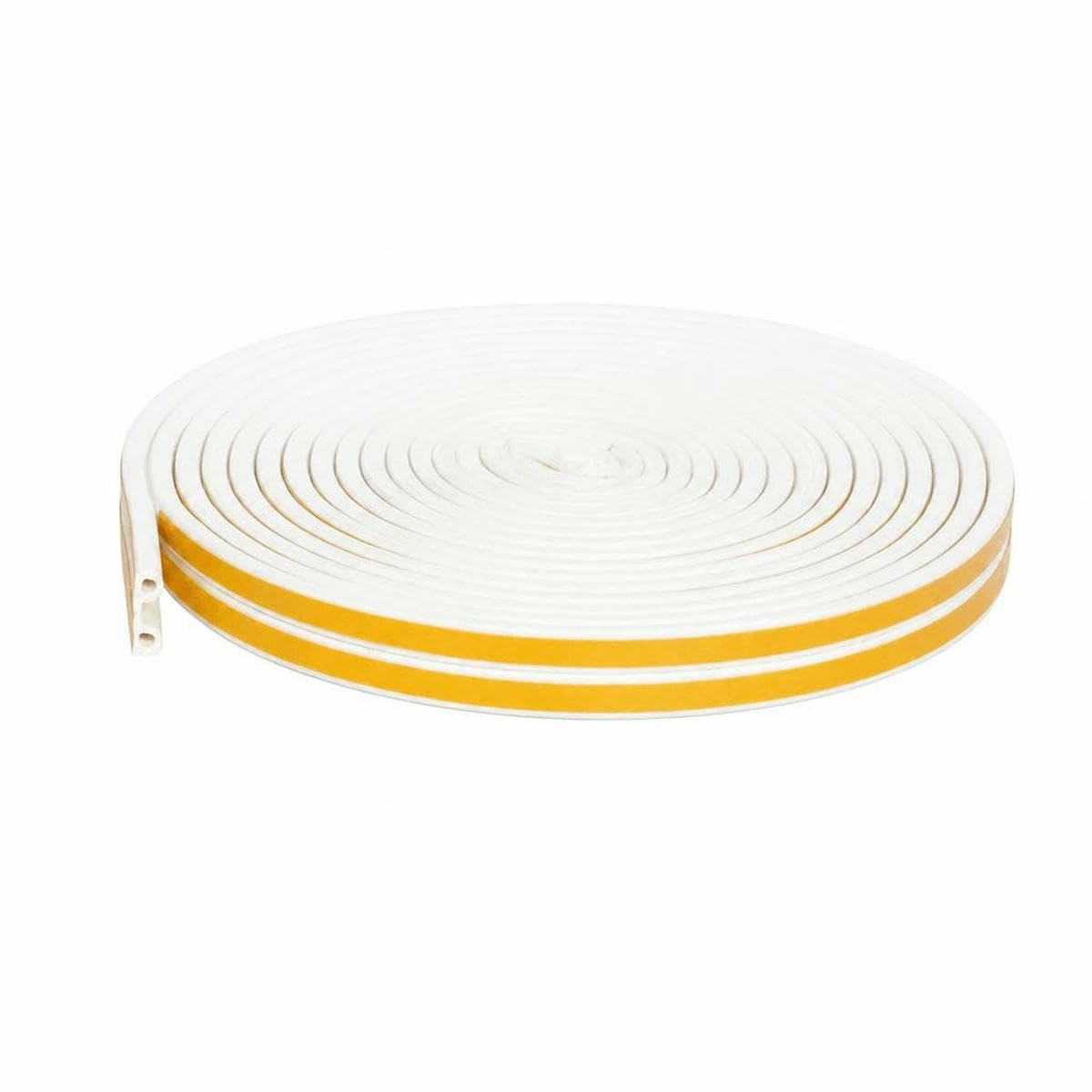 5m/10m Door Seal Strip Self-Adhesive Draft Stopper Tape Window Weather Stripping Insulation Noise Rubber Sealing Strip-P white-5M (16.4ft)