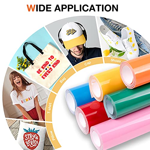 Htvront Htv Heat Transfer Vinyl Bundle (14 Pack) - 12" X 3Ft Htv Vinyl Rolls, Htv Vinyl For Cricut，Easy To Cut Iron On Vinyl For Cricut & Cameo, Easy To Weed Heat Transfer Vinyl #TOP1