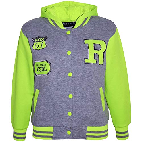 Kinder Mädchen Jungen R Mode NYC Fox Baseball Mit Kapuze Jacke Varsity Hoodie Alter 2-13 Jahre Cover