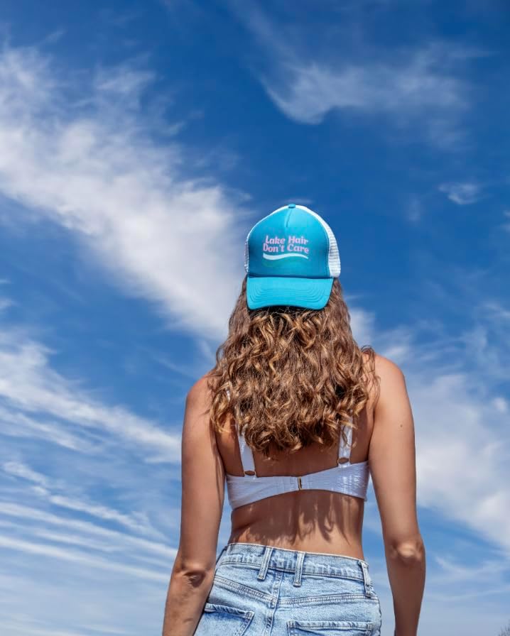 Women's and Men's Adjustable Cap Mesh Side Panels Trucker Hat - Image 9