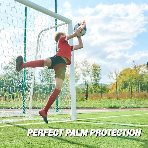 Sportout Goalkeeper Gloves with Fingersave, Breathable Soccer Goalie Gloves, 4mm Latex, for Kids, Youth and Adult - Image 6