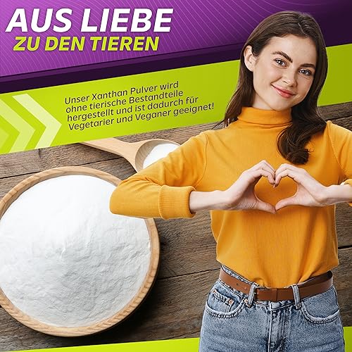 Vita2You Xanthan Gum 250g - Bindemittel - Glutenfrei - Xanthan Pulver in Lebensmittelqualität - Stabilisator - Vegan - Premium Qualität