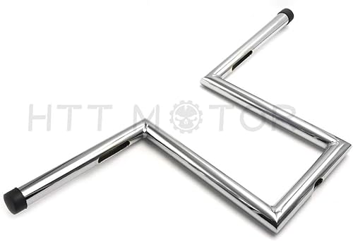 Miniatura 4 de HTTMT HB08 - Manillar de 1 pulgada para de bicicleta con barras de 8 pulgadas y 4 pulgadas de extensión, con gancho en Z, compatible con XL