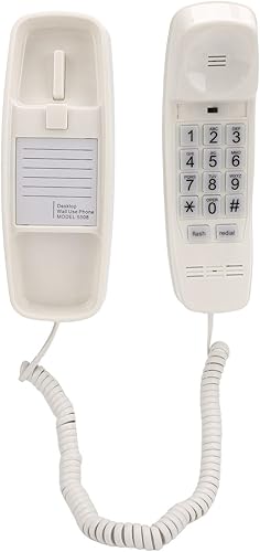 Miniatura 3 de Yosoo Teléfono clásico con cable para oficina en casa, teléfono de escritorio retro montado en la pared con botones grandes y control de volumen