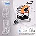 5-in-1 Pet Carrier with Backpack, Pet Carrier Stroller, Shoulder Strap, Carriers with Wheels for Dogs and Cats - Orange