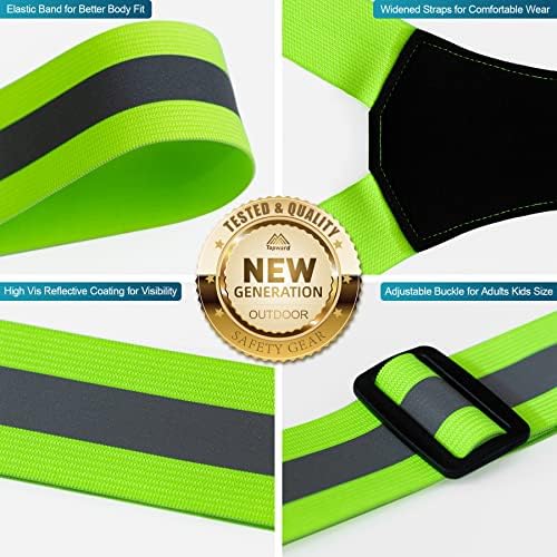 Topward Running Vest High Visibility Reflective Gear, Mens Hi Viz Vests, Lightweight Adjustable 360-degree Hi Vis Safety Vest for Dog Walking Jogging Hiking Camping Cycling Motorcycle