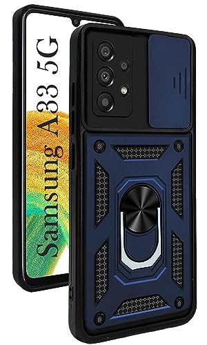Jkobi Back Cover Case for Samsung Galaxy A33 5G (Hybrid Armor Polycarbonate | Metal Blue)- Best and cheap mobile covers in India