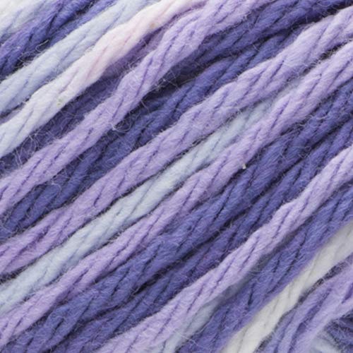 Lily Sugar'n Cream Super Size Ombres Yarn, 3 oz, Purple Haze Ombre, 1 Ball