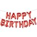 Happy Birthday Balloons, Aluminum Foil Banner Balloons for Birthday Party Decorations and Supplies (Red)