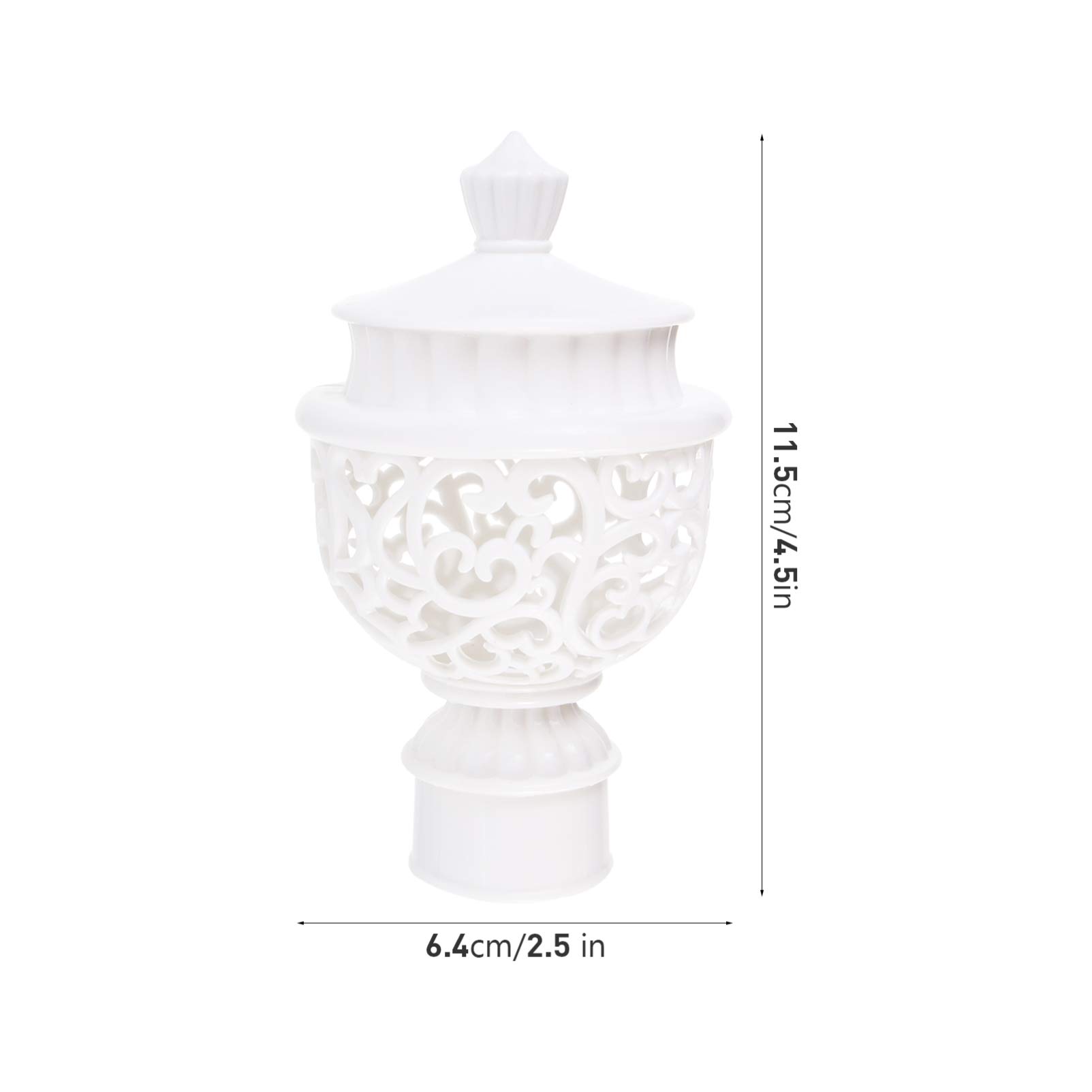 DOITOOL 20pcs White Curtain Rod Ends Curtain Rod Ball Hooks for Home Decor Easy Install