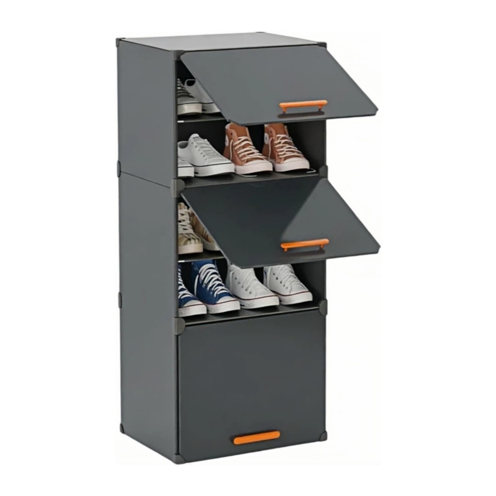 XUJUAN-0227 Shoe Cabinet Household Entryway Storage Shoe Cabinet Rental Dorm Outdoor Enclosed Rack(Medium)