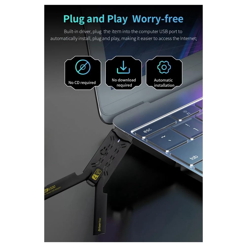 Aggiorna WiFi7 BE6500 Scheda di Rete Wireless Tri-Band Transceiver Scheda di Rete Wireless WIFI7 2.4/5/6GHz Wi-Fi Booster