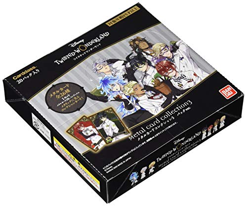 BANDAI Disney Twisted Wonderland Twisted Wonderland Metal Card Collection 3 Pack Version (Box)