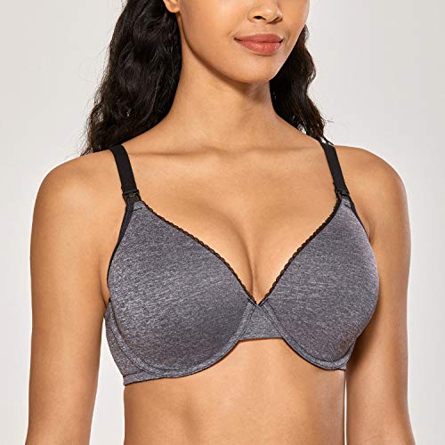 Image of Gratlin Women's Underwire Nursing Bras Support Full Coverage Lightly Padded Maternity Bra for Breastfeeding