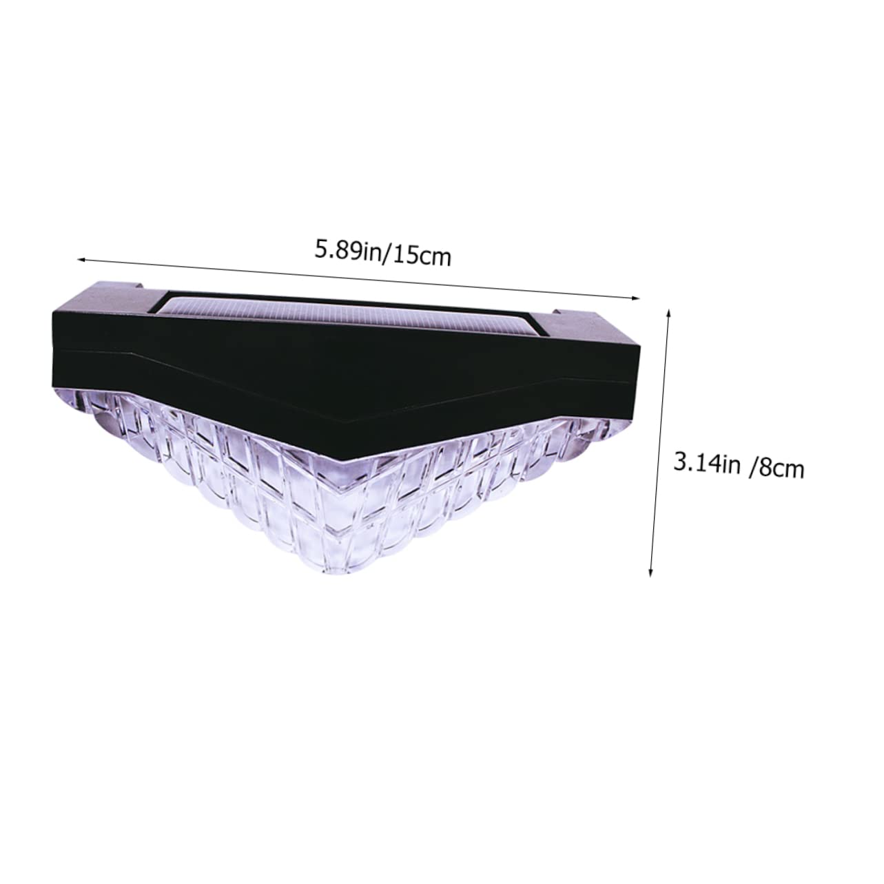 Gogogmee 2pcs Solar Powered Fence Lights Durable Outdoor Wall Lamps for Garden Landscape Weather Resistant Design Energy Efficient Solar Step Lights for Pathway Illumination