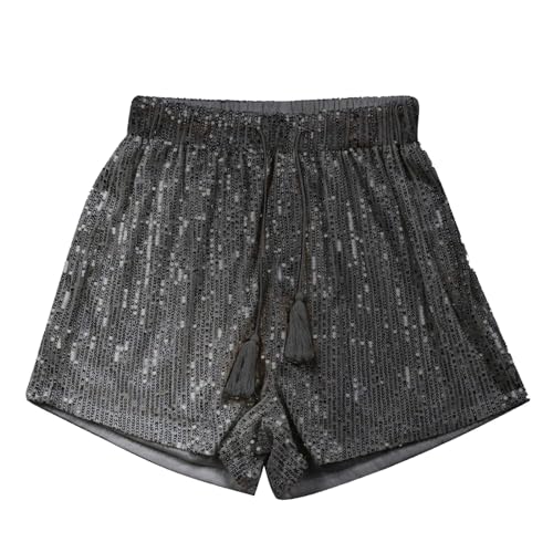 Short à paillettes scintillant et ample avec coupe Ligne A flatteuse - 5