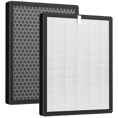 2 Pack KQ-36/KQ-36A Filter Replacement Compatible with Aucleia KQ-36 Air Purifier Larger 3-Stage Filtration for 99.97% Particle Reduction Dust Pets Hair Smoke Odor for Home Large Room 2,100 Ft²