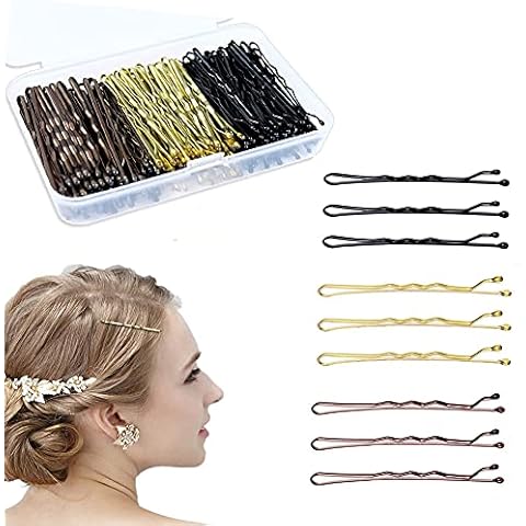 Haarklammern,Bobby pins,haarspangen,150 Stück Metall Wellenform haarklammer Cover
