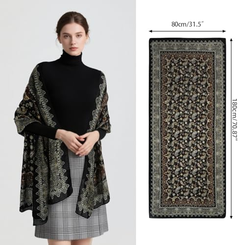 Fall Shawl Wraps for Women Evening Dresses Elegant Soft Pashmina Rave Scarf Festival Men Scarves2